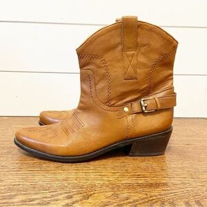 Franco Sorto | Women’s Western Style Cowgirl Leather Booties Size 7.5